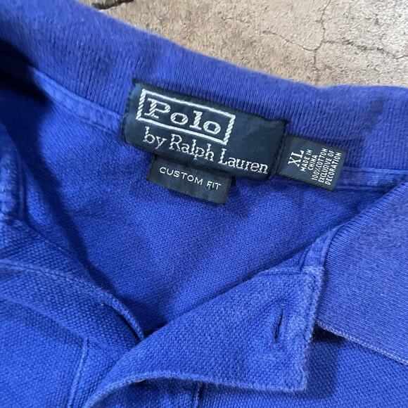 Polo Ralph Lauren Polo Shirt Men's XL Classic Fit Mesh Pony Logo Blue - Picture 6 of 7